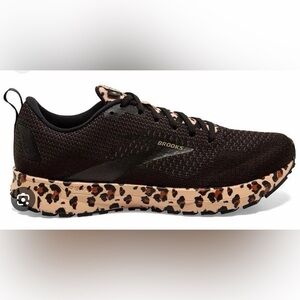 Brooks Revel 4 Leopard print Women's Black & and Leopard-Print Running Shoe 8.5